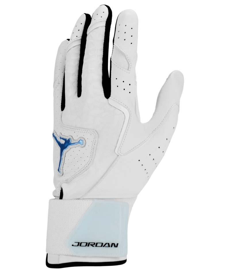 Jordan Legend Long-Cuff Batting Gloves - White/Carolina Blue - WHITE/CAROLINA BLUE